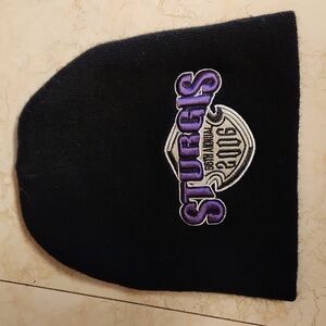 Sturgis Embroidered Black 66th Anual 2006  Beanie Touqe Hat Vintage Y2K